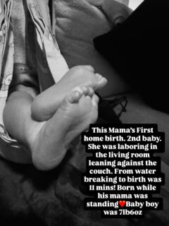 This Mama’s First home birth🧡. 2nd baby. She was laboring in the living room leaning against the couch. From water breaking to birth was 11 mins! Baby boy was 7lb6oz. We worked quickly as this was a precipitous birth, and Kristyn and I arrived 10 minutes before baby was born 💨 #homebirth #fastbirth #sunvalleybirth